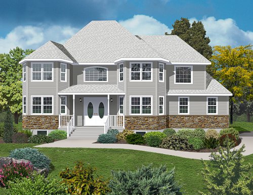 3D color home rendering