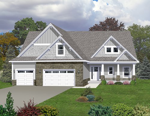 3D color home rendering