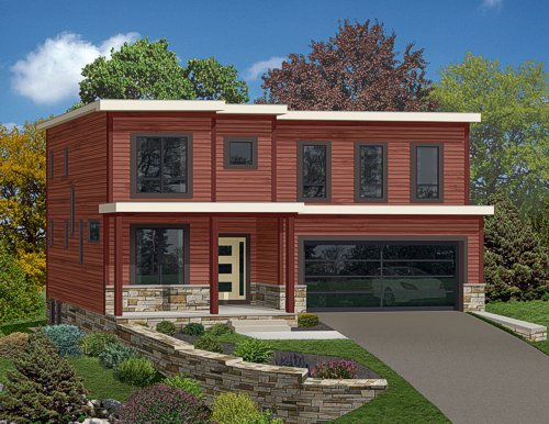 3D color home rendering